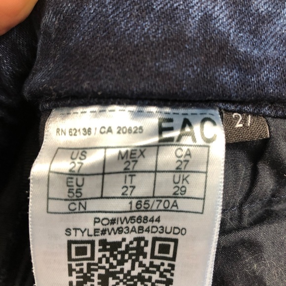 GUESS Los Angeles Blue Denim Jeans Size 27 Zipper Pockets - Picture 6 of 7